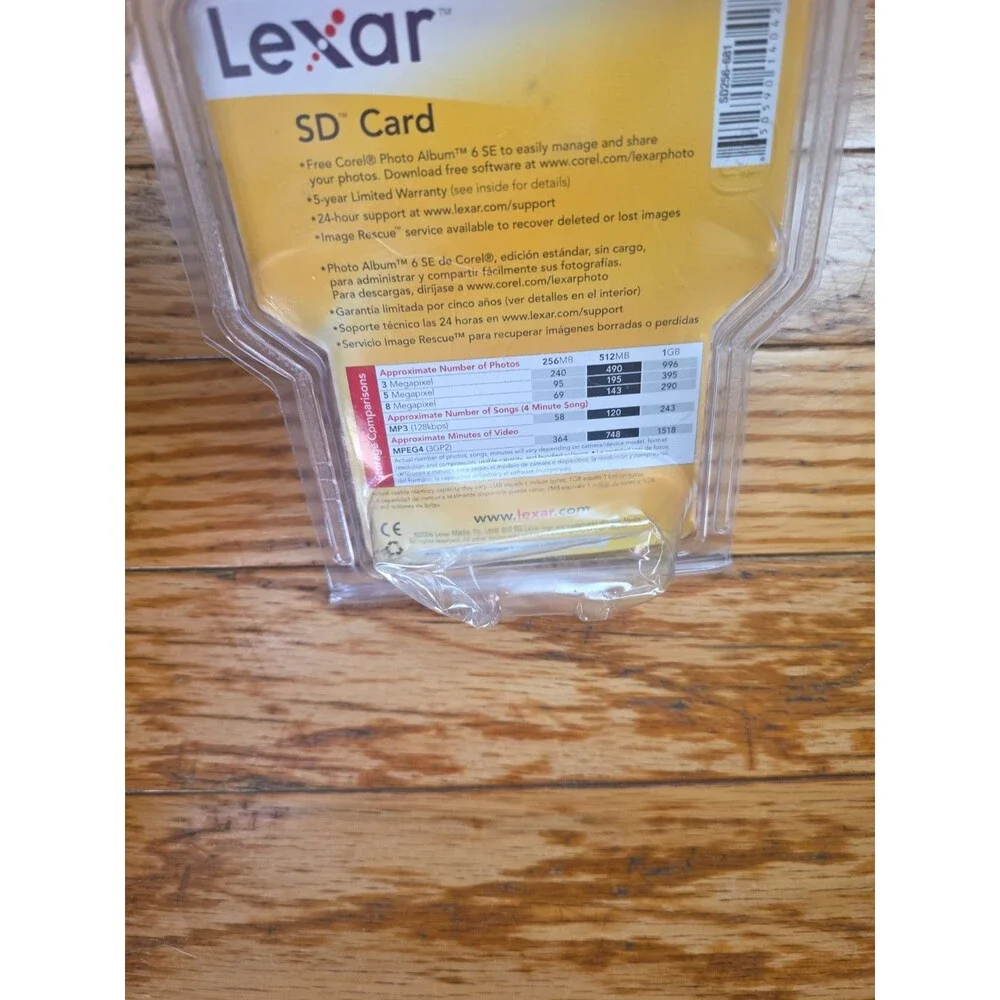 Lexar 256MB SD Card Factory Sealed